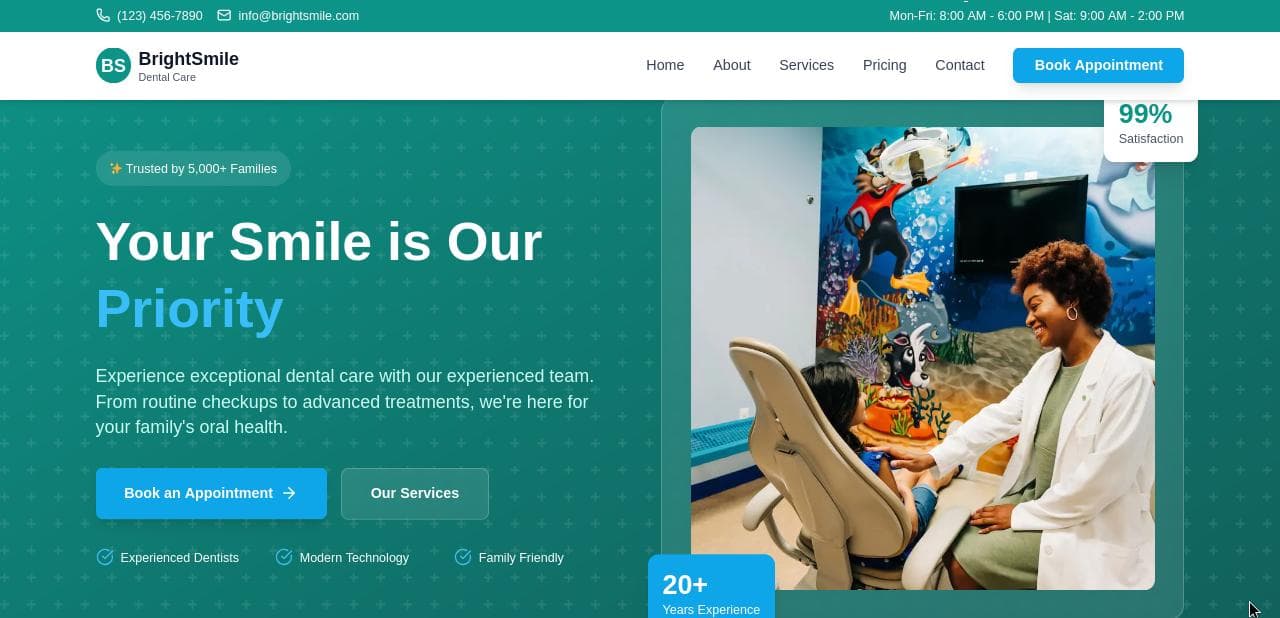 Dentist Practice Website